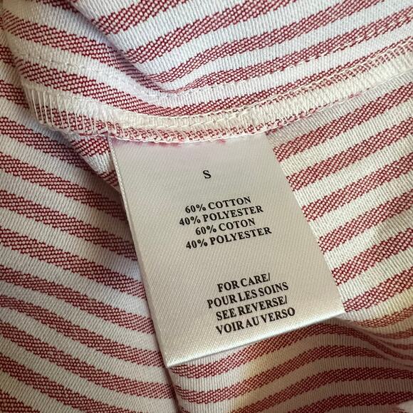 Torn By Ronny Kobo red Pinstripe Cropped Top NEW - Picture 7 of 8